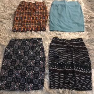 Four LuLaRoe Cassie skirts M